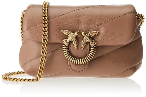 Pinko, LOVE MICRO PUFF C SHEEP NAPPA Donna, D01Q_BISCOTTO ZENZERO-ANTIQUE (a4Z)