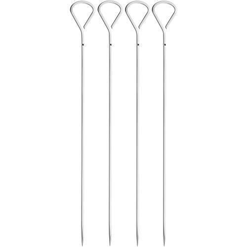 WMF BBQ Grillspieße Edelstahl 4-Teilig, 37 cm, spiedini di Frutta, Acciaio Inox