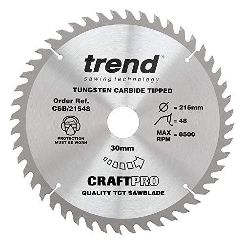 TREND Lama per sega circolare CraftPro Trimming Crosscut TCT, diametro (E7L)