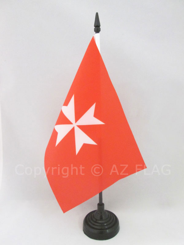 BANDIERA DA TAVOLO ATTIVITÀ SOVRANO ORDINE DI MALTA 21x14cm - PICCOLA BANDIERINA