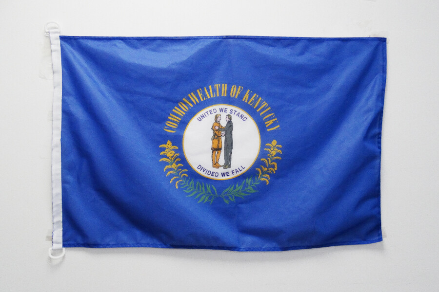 Pavillon nautique Kentucky 45x30cm - Drapeau de bateau Etat américain - USA - Et