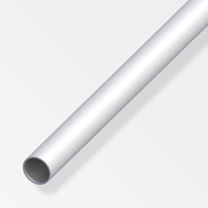 Tubo tondo Alfer Aluminium 12x1mm lunghezza 1m argento - 01023