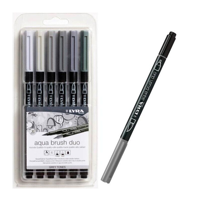 Lyra Aqua Brush Duo Set 6 Colori Grigio Fila L6521063