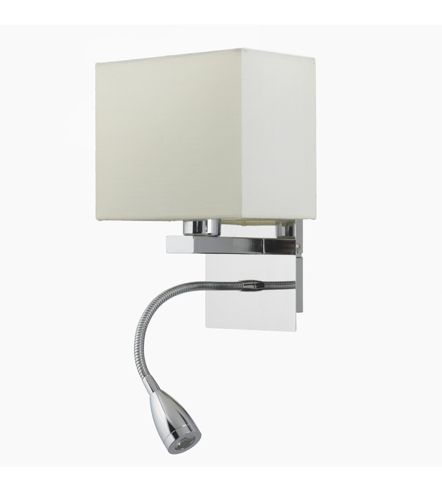 APPLIQUE "BED" LED IN METALLO E TESSUTO, E14