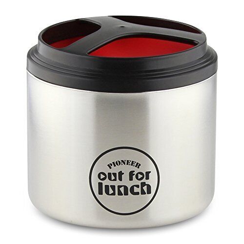 Pioneer HIB-1000/SS Borraccia per Alimenti, Acciaio Inox 18/10, Rosso