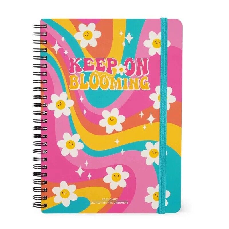 AGENDA 2025 legami SETTIMANALE spiralata 12 MESI large DAISY keep on blooming WE