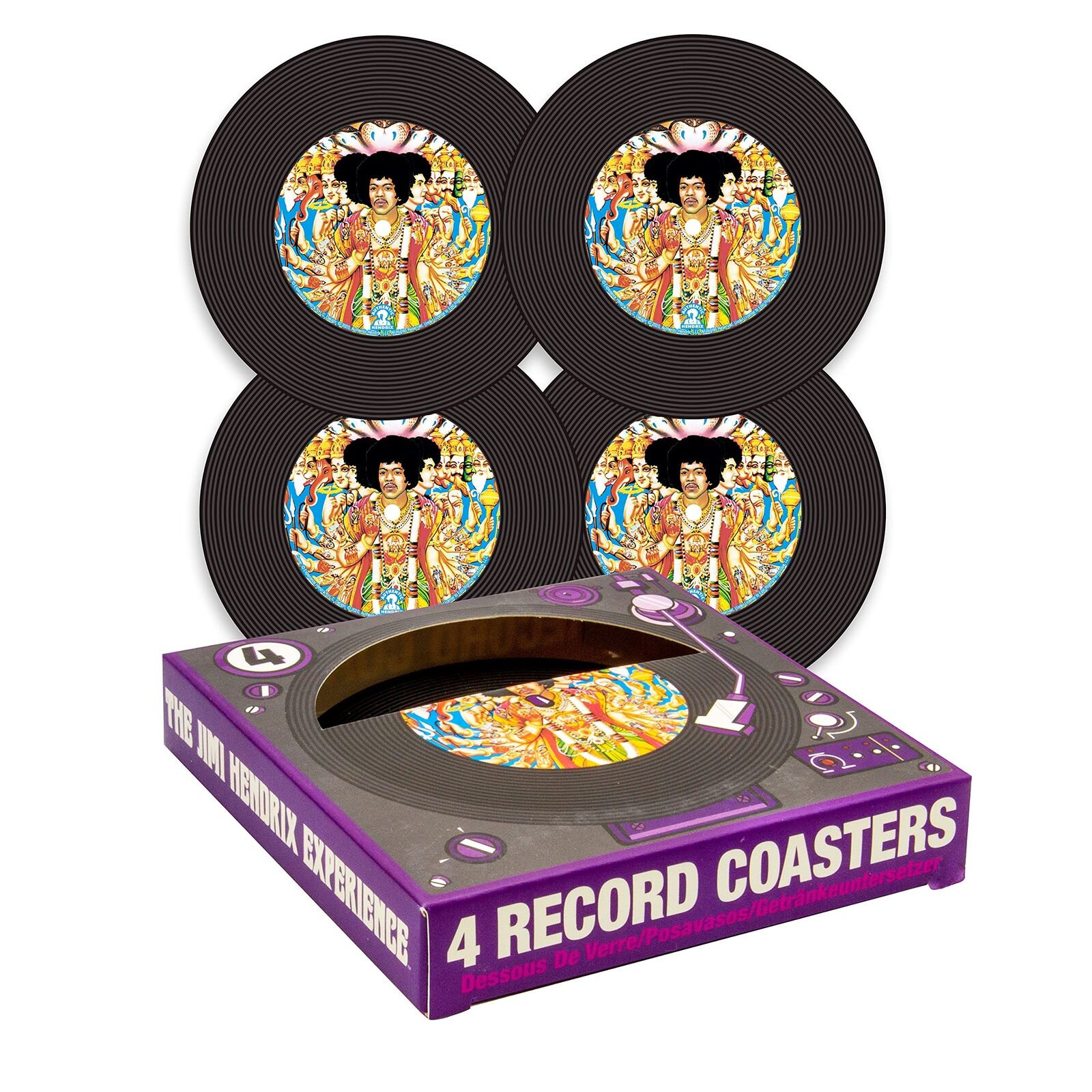 AQUARIUS Jimi Hendrix Coasters - Funny Coasters - Fun for Decorations - Coasters