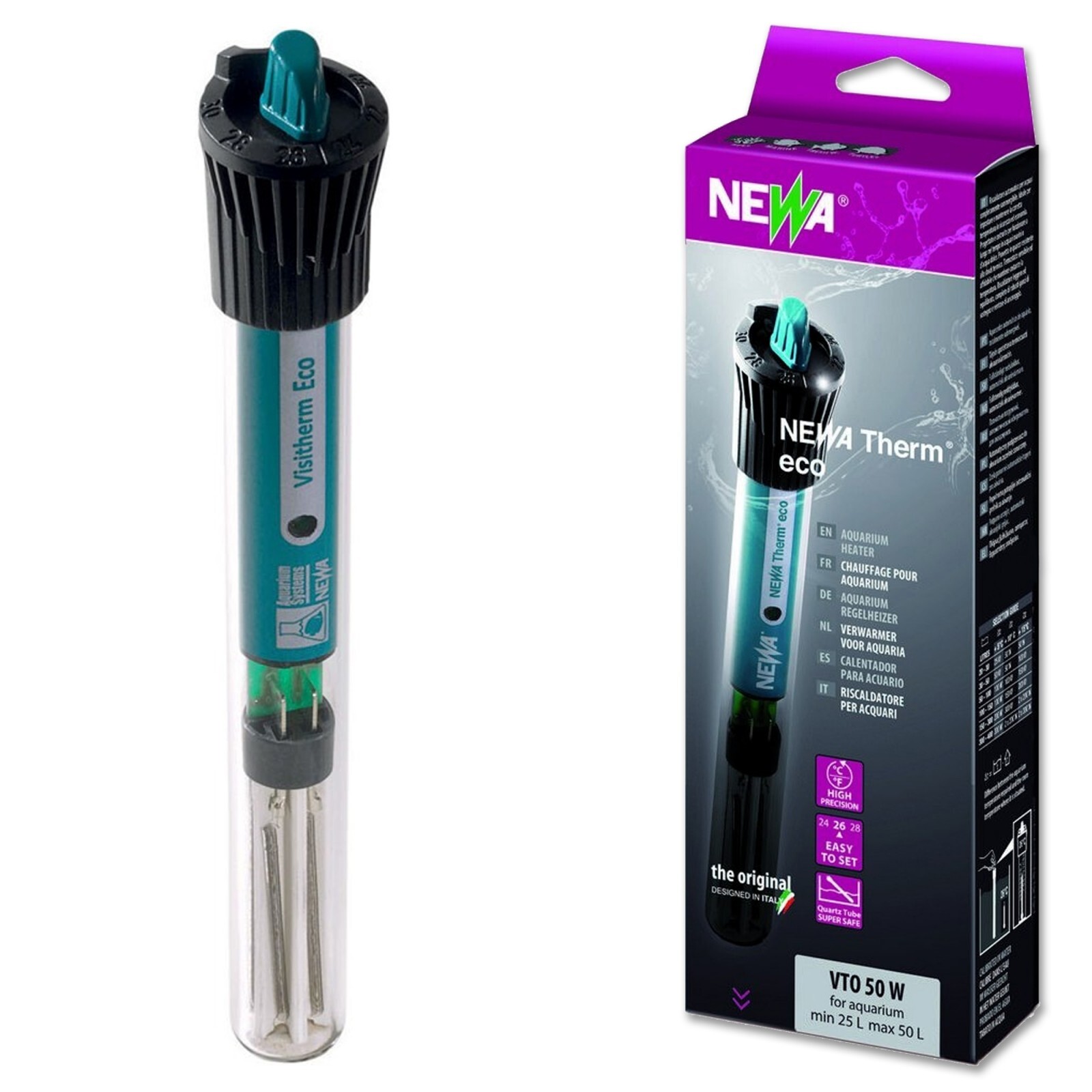 Newa Eco Therm VTO 50w Termoriscaldatore per acquari fino a 50 Litri