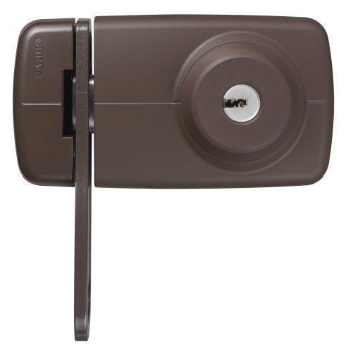 Abus 532771 7035 B - Serratura per porta con cilindro interno ed esterno e ganci