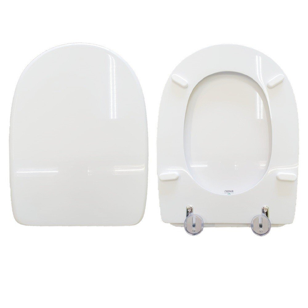 Copriwater Egg Pozzi Ginori legno rivestito in resina poliestere bianco