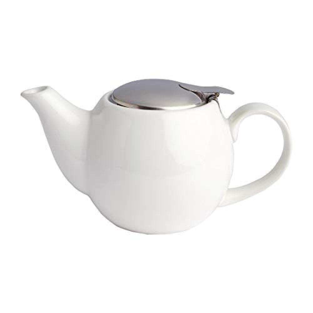1 x Olympia Cafe teiera bianca 510 ml 510,3 gram ristorante catering Tea - NUOVO