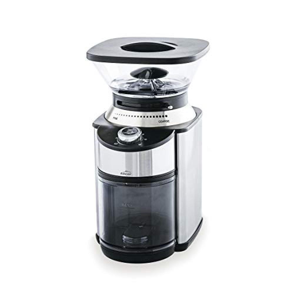 Lacor - 69485 – Macinacaffè elettrico Kaldi, piastre coniche in acciaio inox,