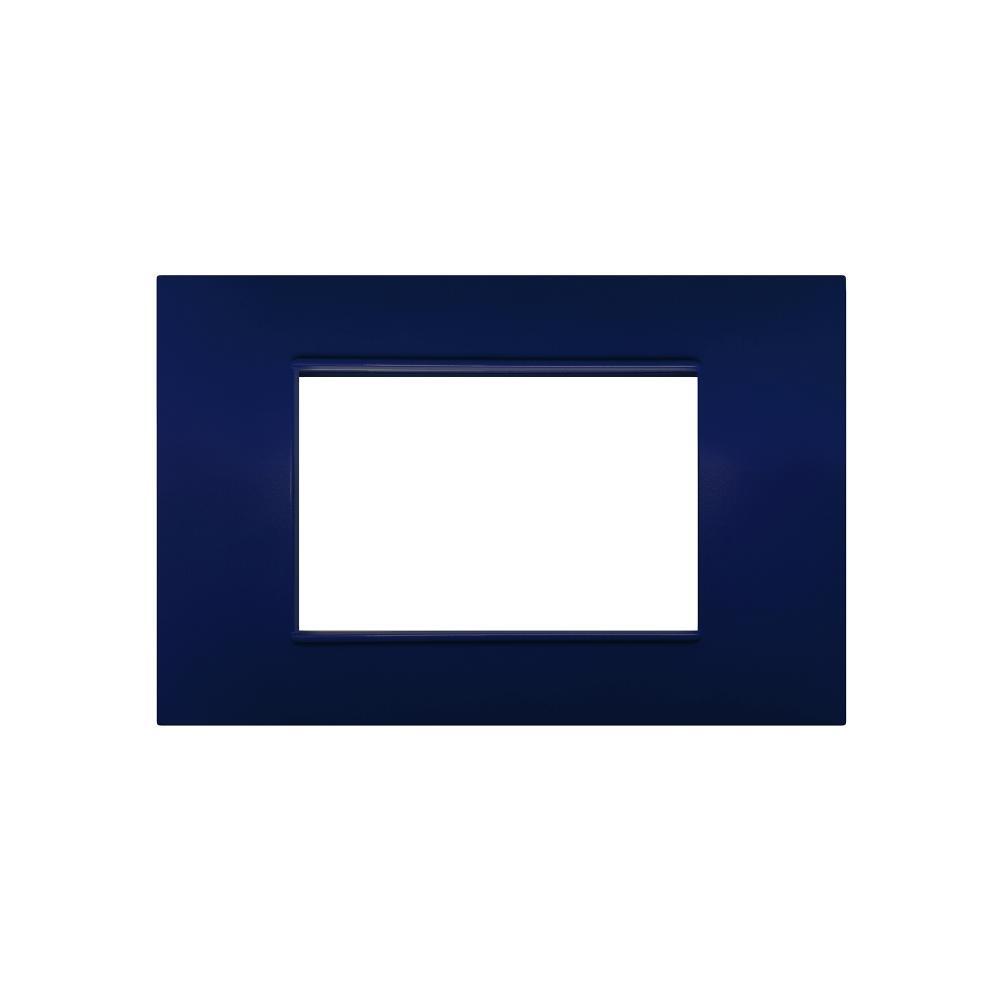 PLACCA 4 POSTI FRUTTI NAVY COMPATIBILE VIMAR /VMR-PLN TECNOPOLIMERO