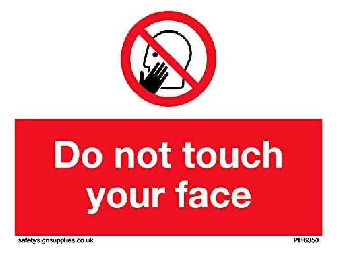 Confezione da 5 – Cartello "Do not touch" – 100 x 75 mm – A7L