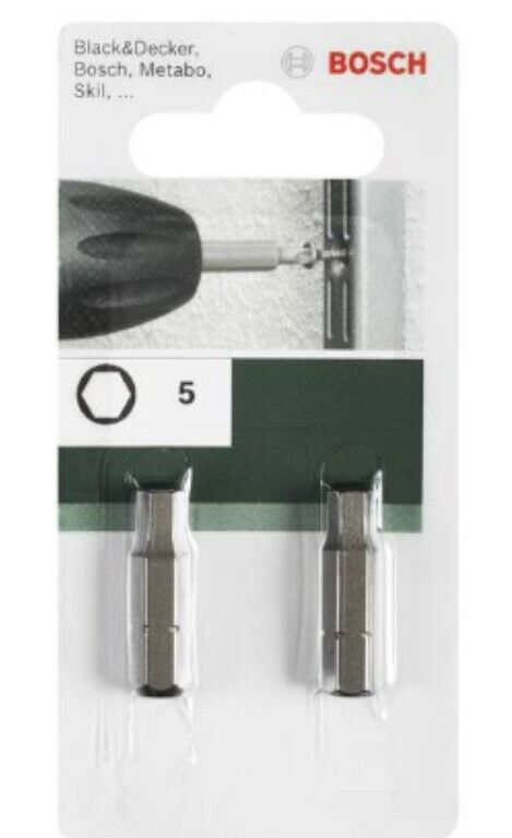BOSCH - 2 PUNTE PER TRAPANO AVVITATORE, INSERTI ESAGONALI