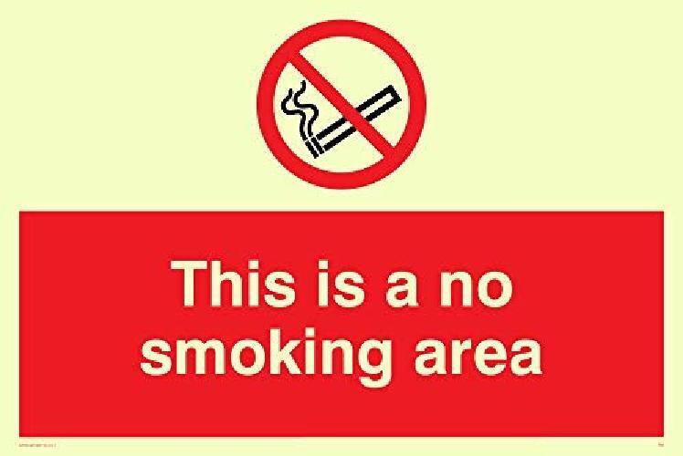 Viking segni ps9-a6l-p"This is a no smoking area Sign, plastica, semirigida, 100