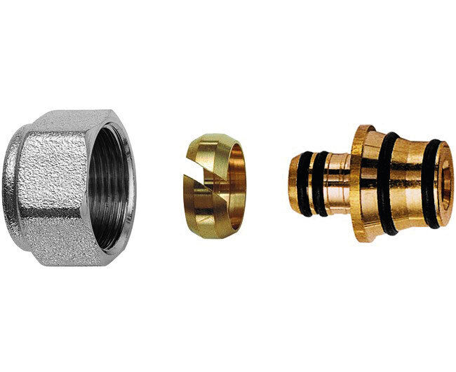 ADATTATORE PER TUBO MULTISTRATO CON CALOTTA ø18X2 MM   FAR RUBINETTERIE