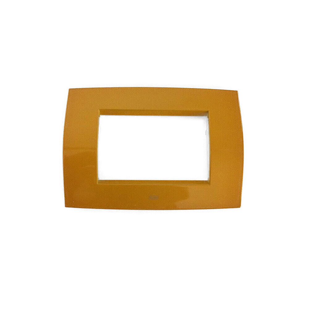 ABB 2CSE0316SFZ placca 3 posti 3M Giallo Sahara Elos METALLO compatibile GEWI...