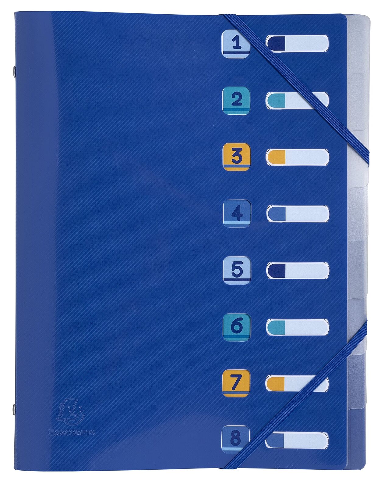 Exacompta - Ref. 56212E - 1 Bee Blue folder - with elastic bands and cut-out win