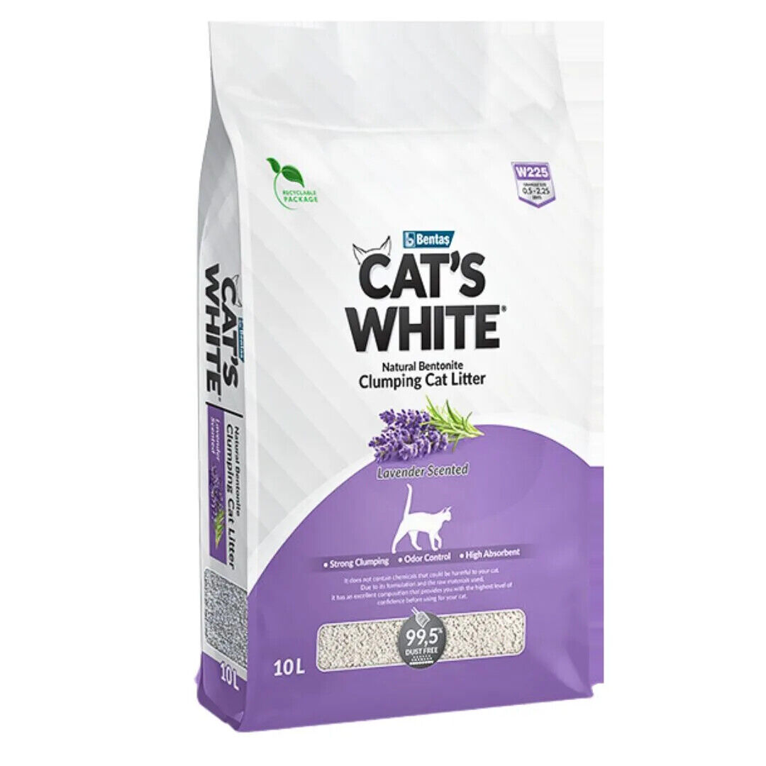 Cat's White Lettiera Agglomerante alla Lavanda - 10L