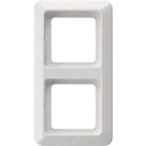 Rev 2 scomparti telaio di copertura bianco 0501610551