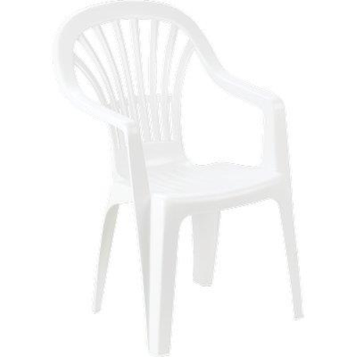 Sedia zena + braccioli progarden pp bianco cm 55x56 h.cm 90 Progarden