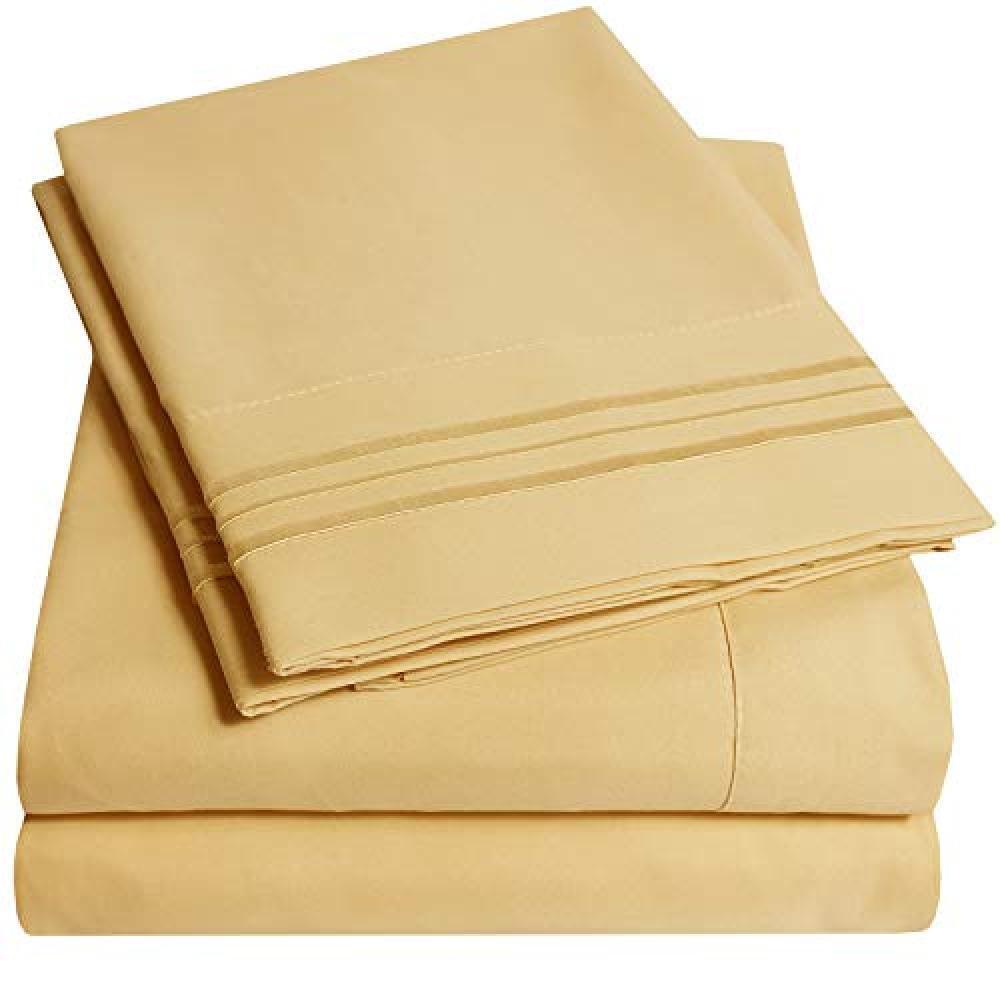 (TG. Queen) Lenzuola 1500 Supreme Collection - Set di lenzuola da 4 pezzi, tasca