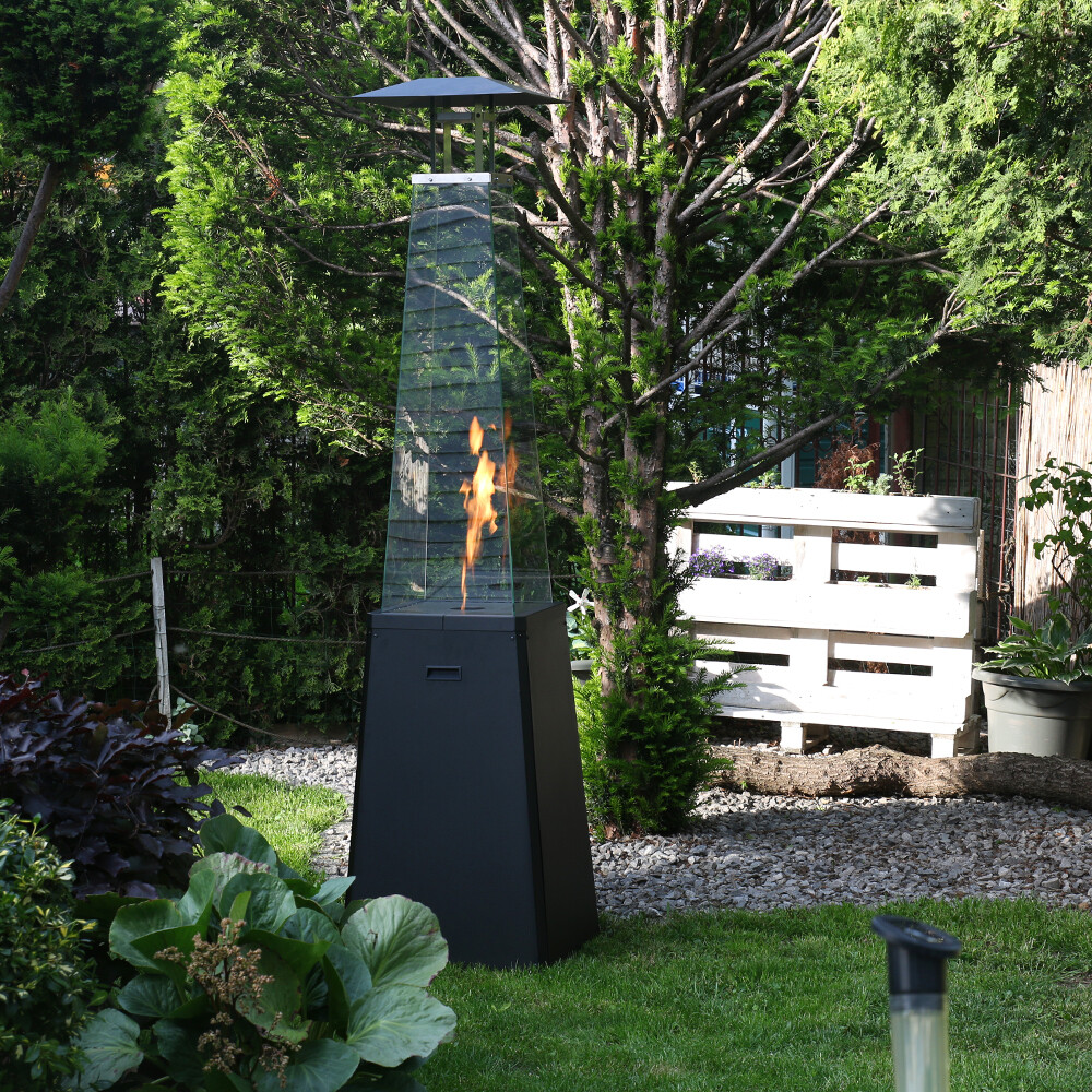 Fungo riscaldante Umbrella BS acciaio nero 12 kW Set