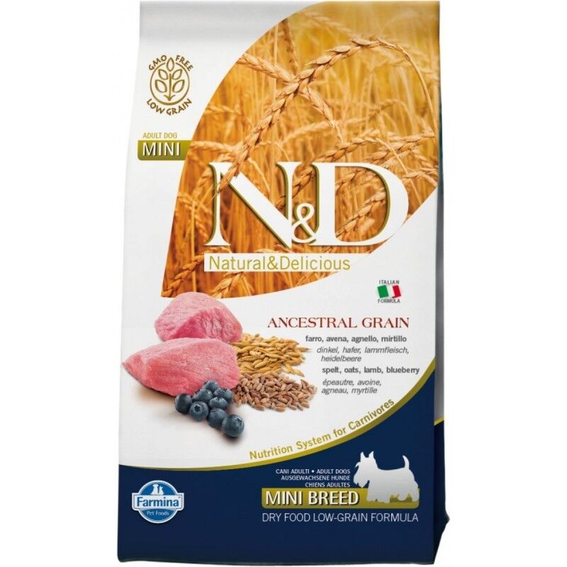 N&D ADULT MINI ANCESTRAL AGNELLO E MIRTILLO GR. 800