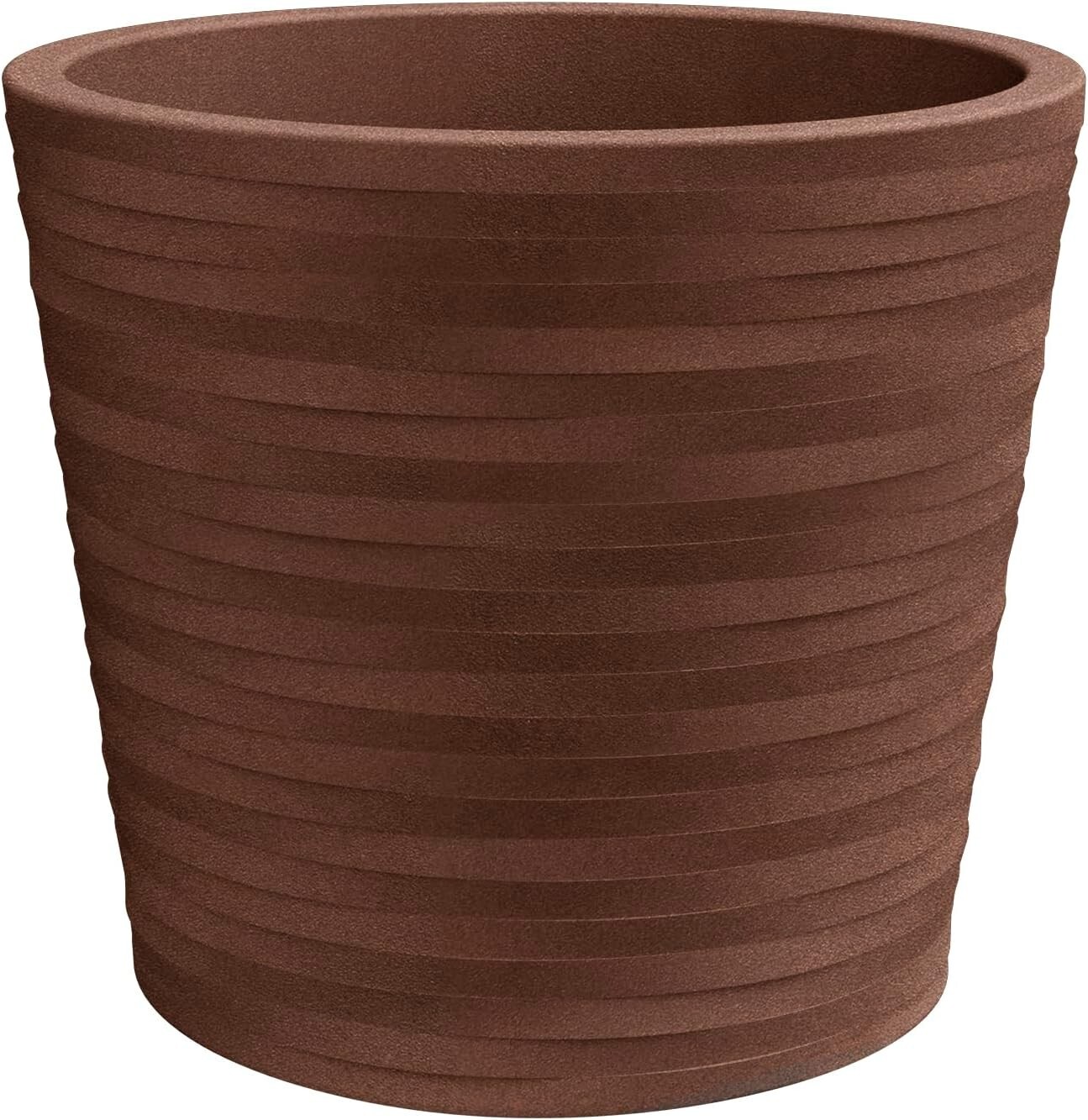 NICOLI VASO CILINDRICO HERMES ELEGANCE, IN RESINA CM 30 CORTEN