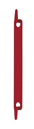 Bi-Clip, plastic filing strip, holds up to 20 sheets, red