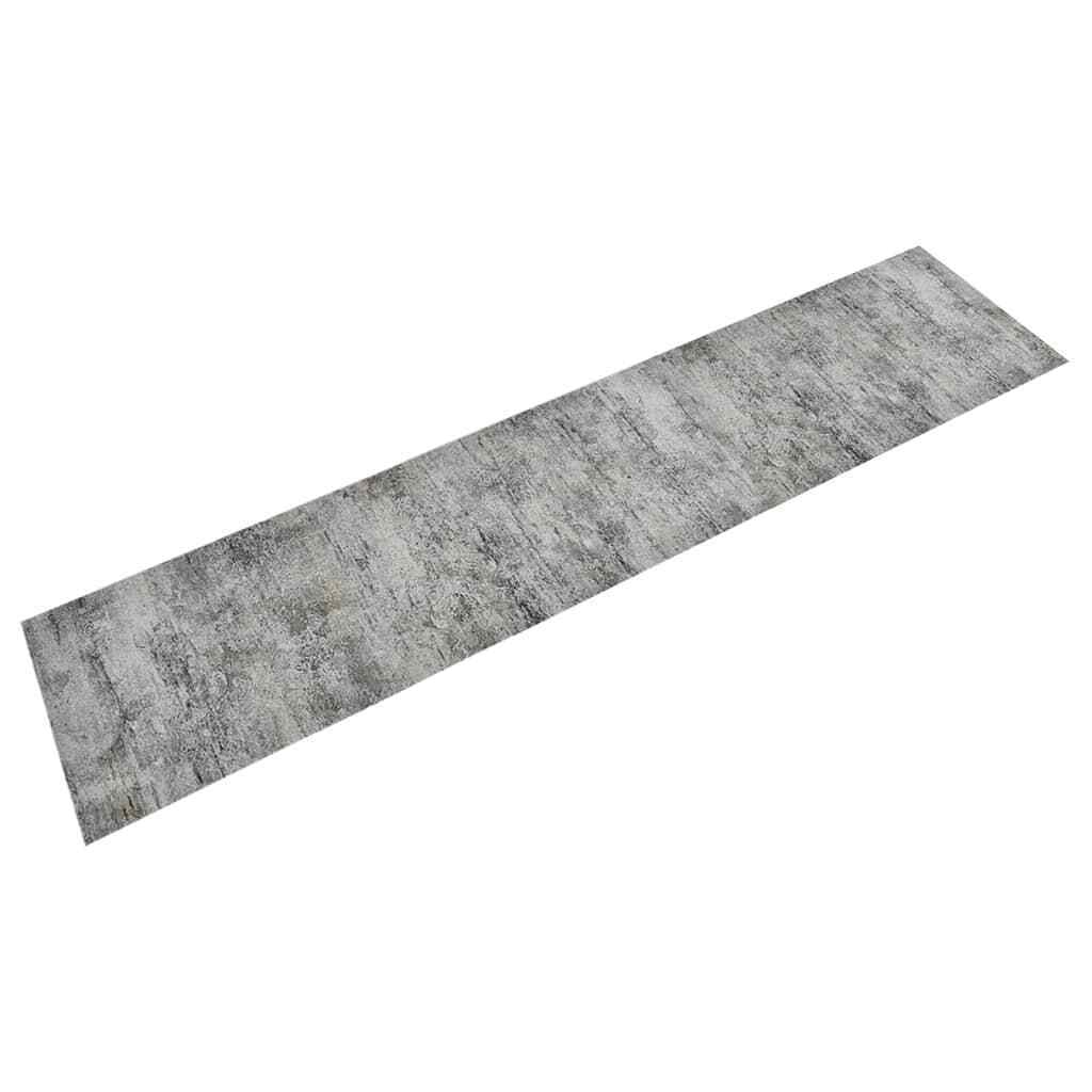 vidaXL Tappeto da Cucina Lavabile Beton 60x300 cm Velluto