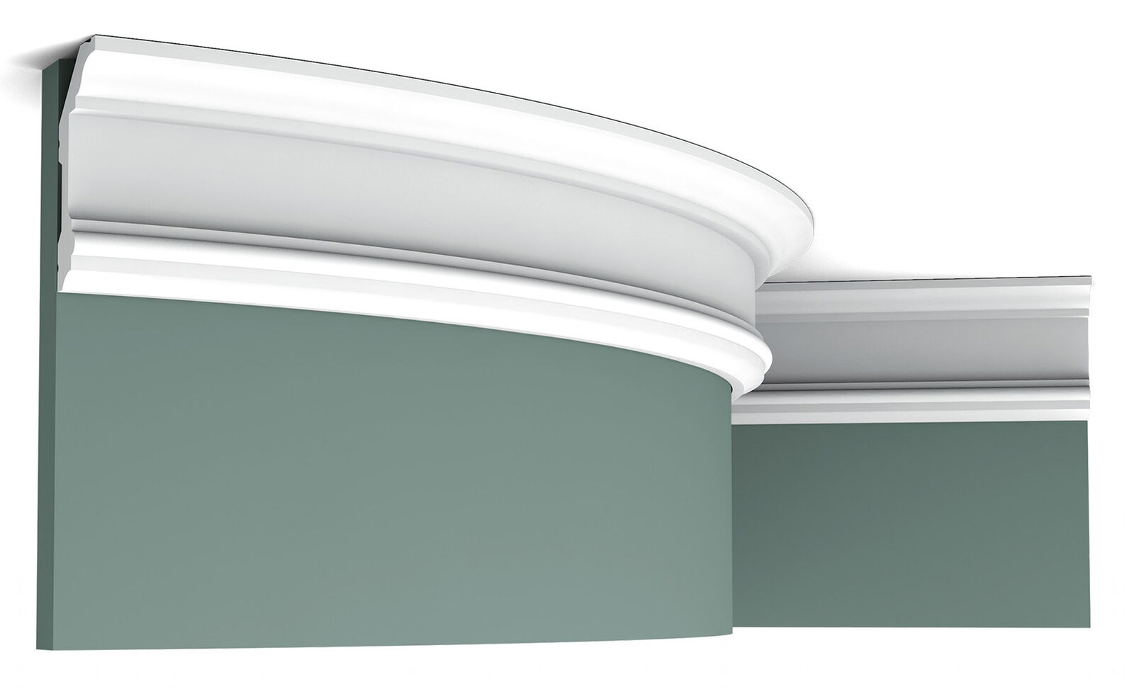 Orac Decor C321F Cornice Soffitto Poliuretano Flessibile Flex Bianco 200x9,9x5cm