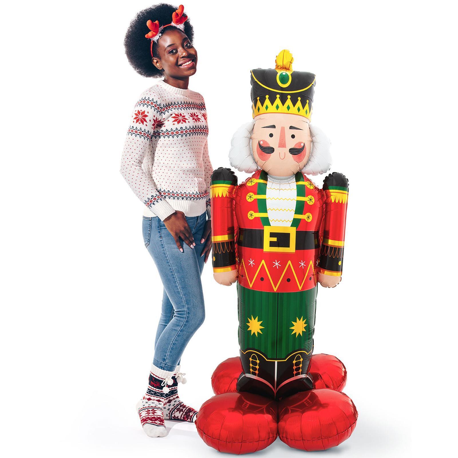 154cm Gigante Nutcracker Soldato Natale Airloon Lamina Palloncino Addobbi