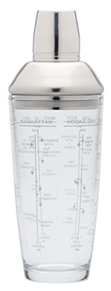 (TG. 700 ml) Kitchen Craft Barcraft Boston - Shaker per Cocktail in Vetro, confe