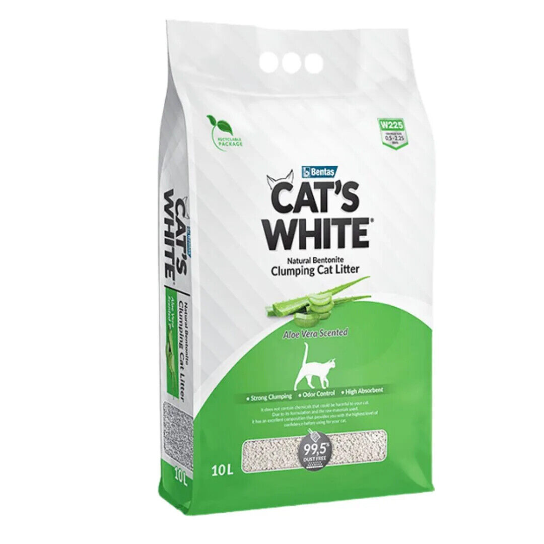 Cat's White Lettiera Agglomerante con Aloe Vera - 10L