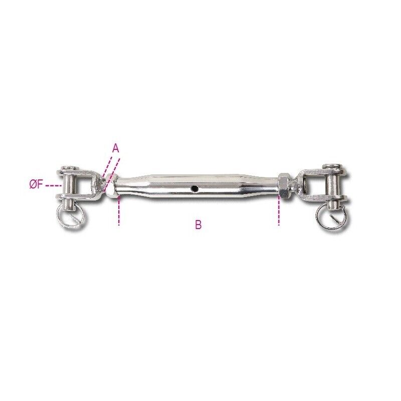 TENDITORI A DUE FORCELLE  A CANAULA INOX M16 8210
