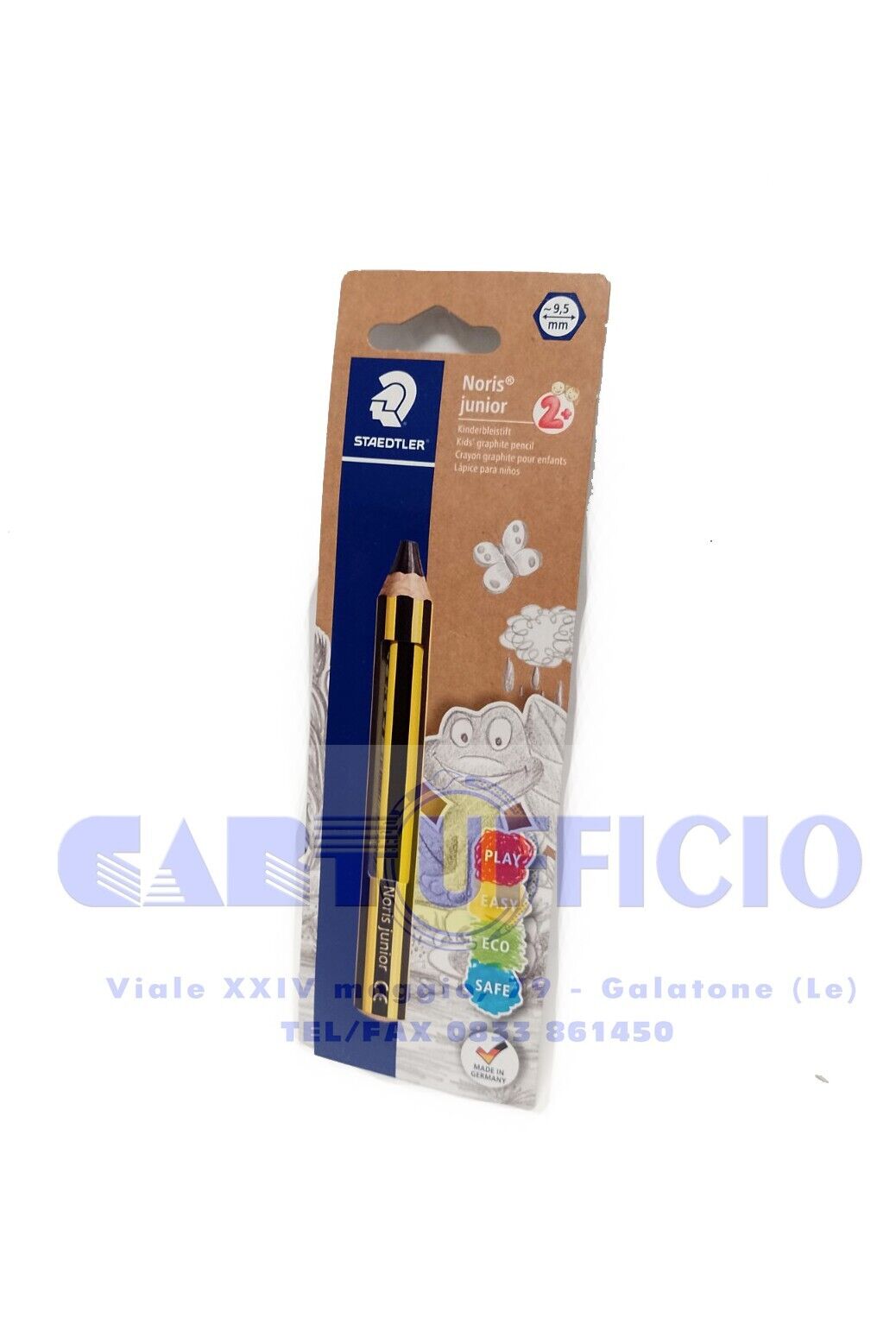 Novità - Matitone Jumbo Mina 9.5 mm Staedtler Noris® Junior in Grafite 2B