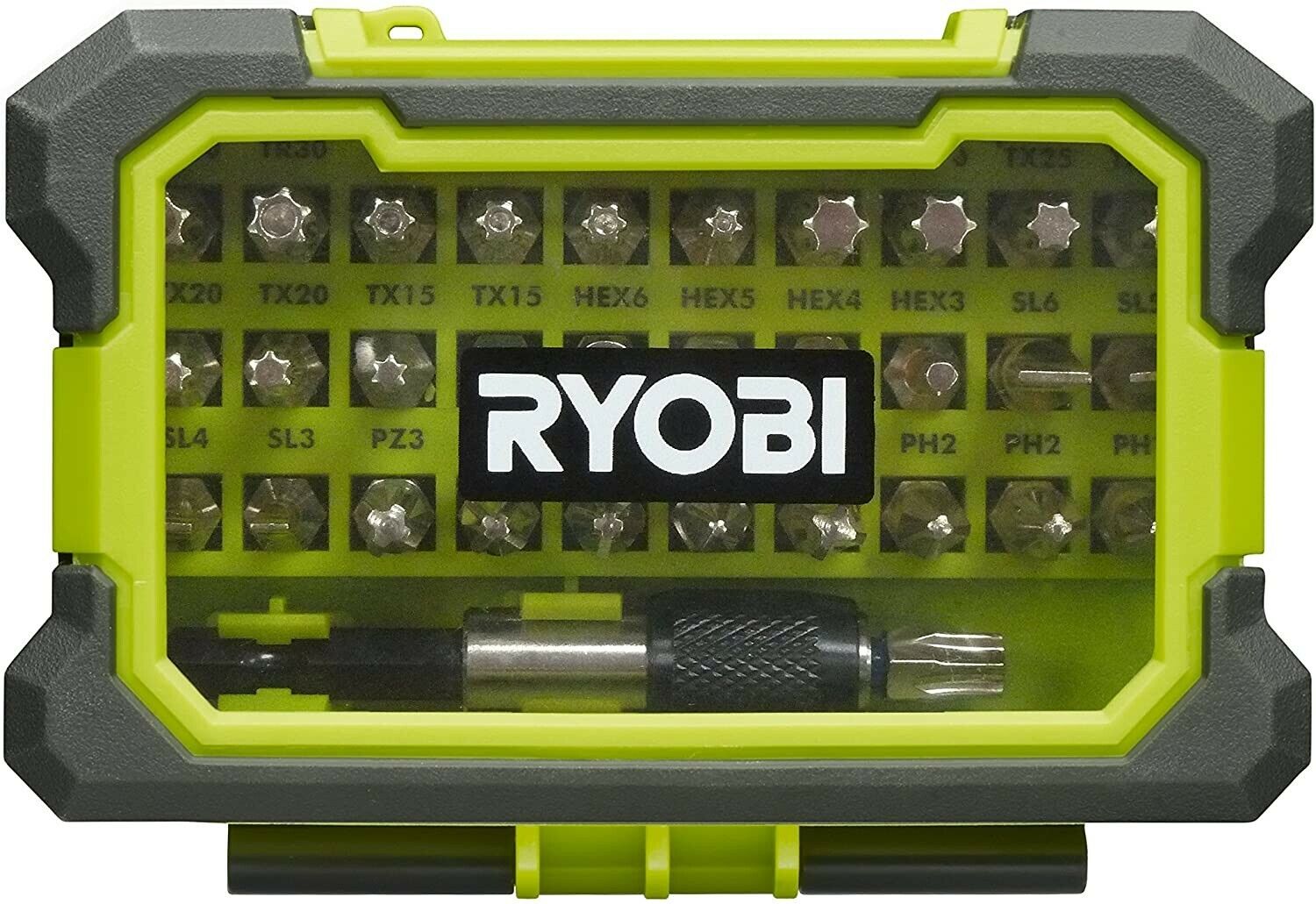 Ryobi bitset rak32msd, 32 pezzi, 1 pezzi, nero/verde, 5132002798
