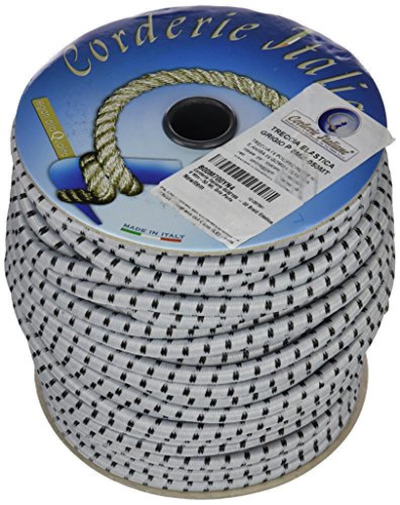 Corderie Italiane 006032199 Treccia Elastica, Grigio Perla - NUOVO