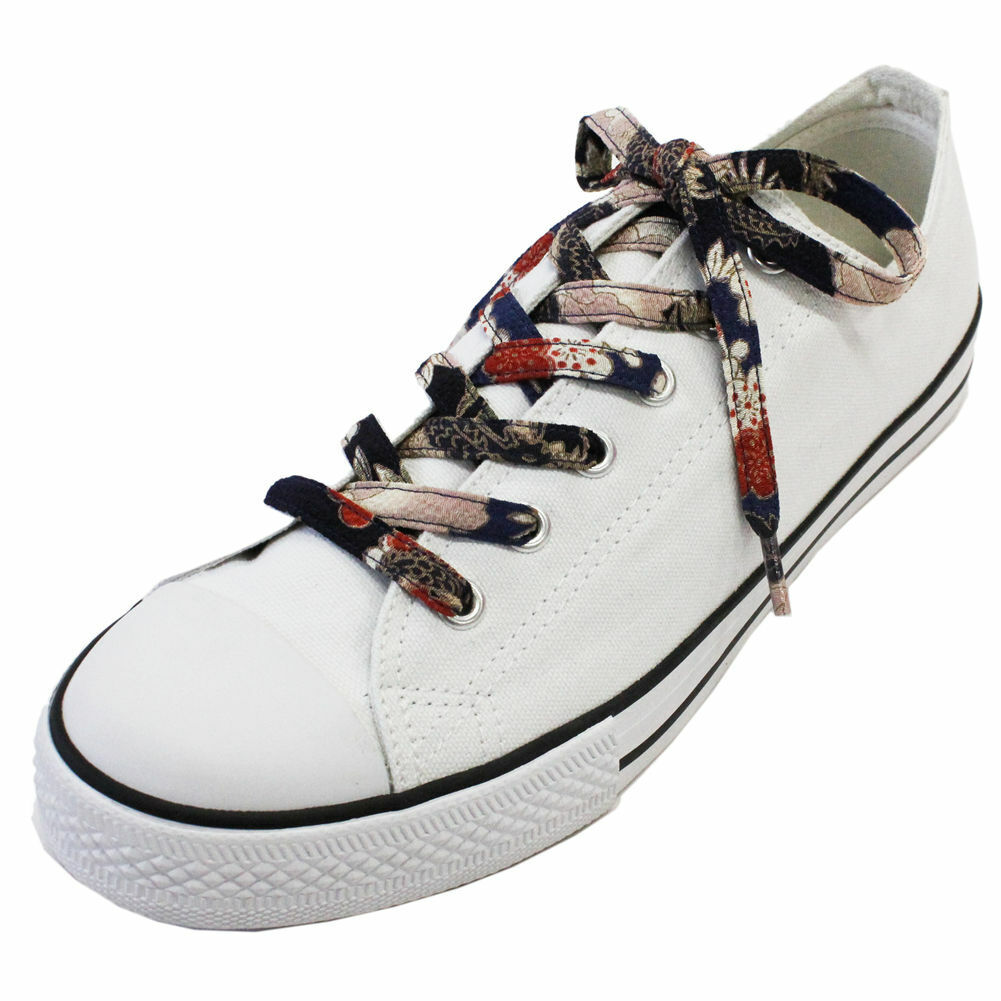 Giapponese Chirimen Stringhe per Scarpe da Ginnastica 117cm (Blu Dragon)