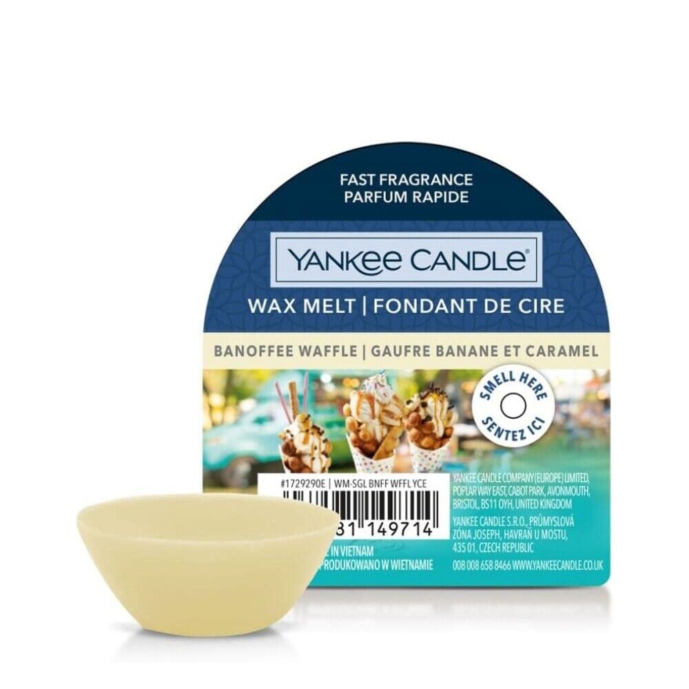 YANKEE CANDLE CERA DA FONDERE WAX MELT BANOFFEE WAFFLE