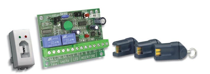 Kit 3 Chiavi Elettroniche, Scheda Sk100  ( HILTRON cod. SK103/NL )