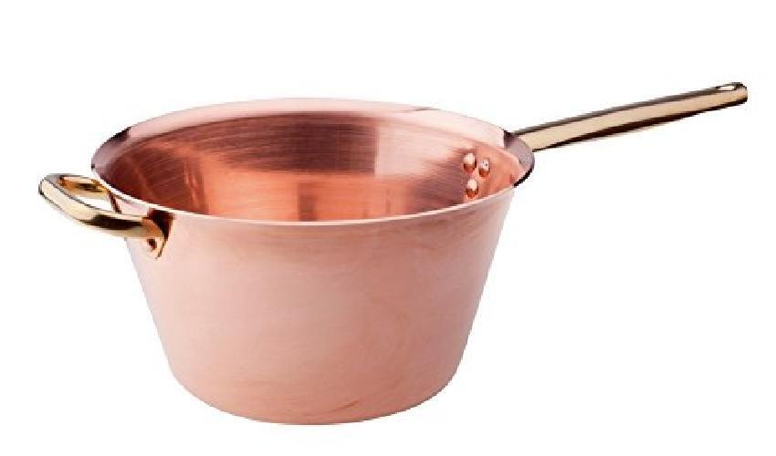 Pentole Agnelli ALCU16520 Paiolo in Rame liscio per polenta senza stagnatura con