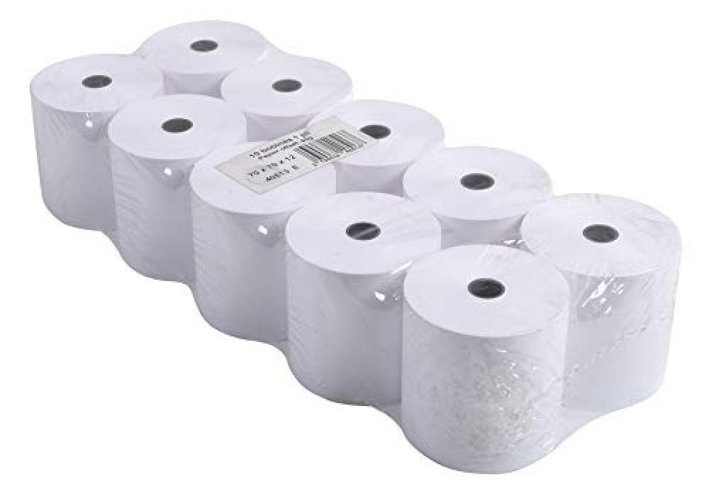 (TG. 70mm x 70mm x 44m) Exacompta - Confezione di rotoli 70mm x 70mm x 44m bianc