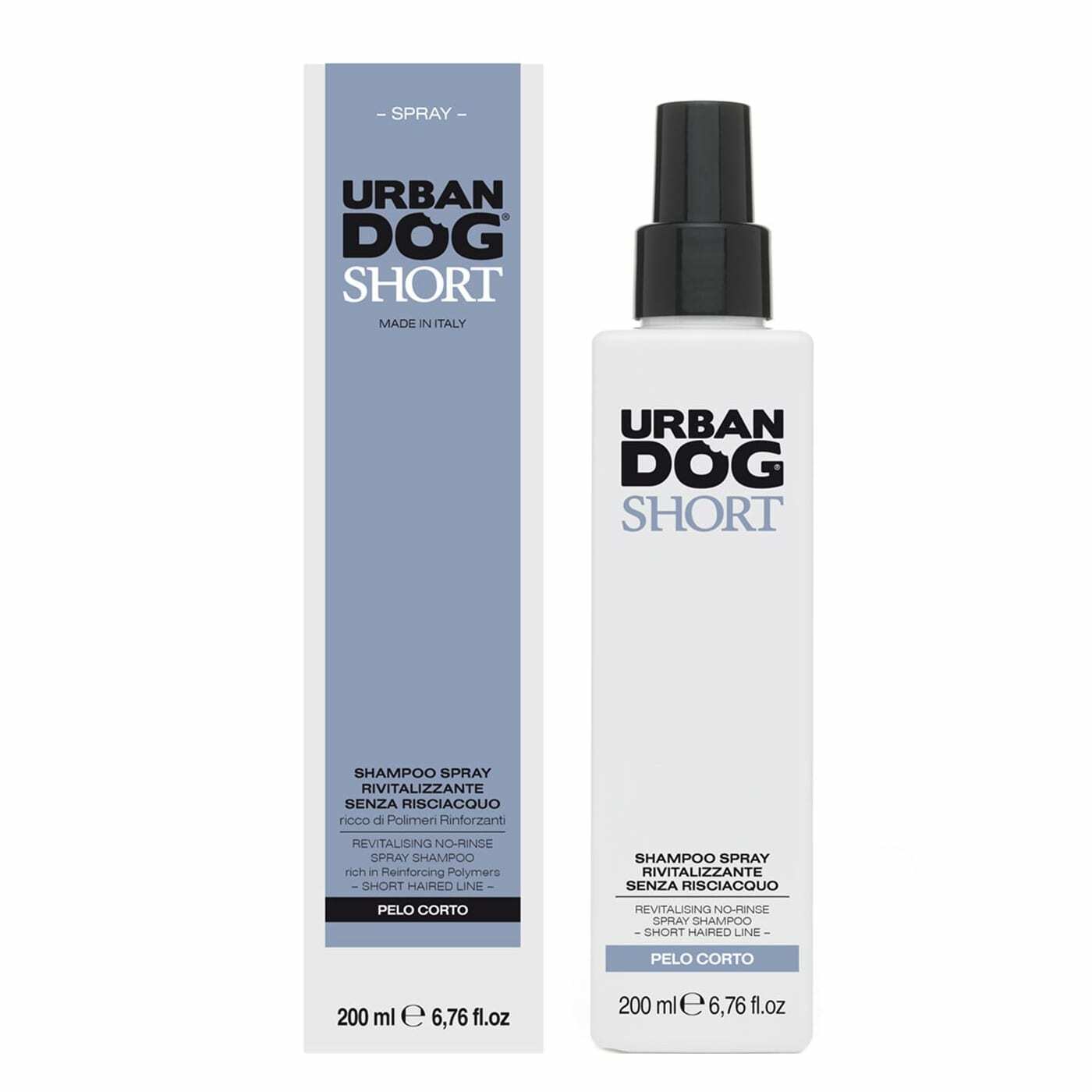 Shampoo Spray rivitalizzante senza risciacquo short Cani Gatti Urban Dog  200 ml