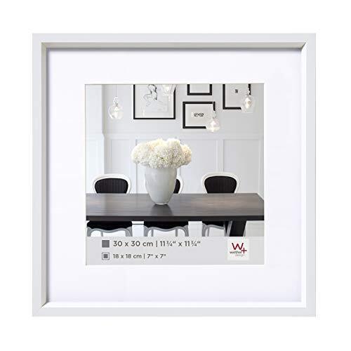 Walther Design Steel Style Cornice Foto da Parete in Plastica, Bianco, 30 x 30 c
