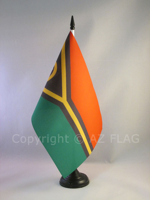 BANDIERA DA TAVOLO VANUATU 21x14cm - PICCOLA BANDIERINA VANUATUANA 14 x 21 cm -