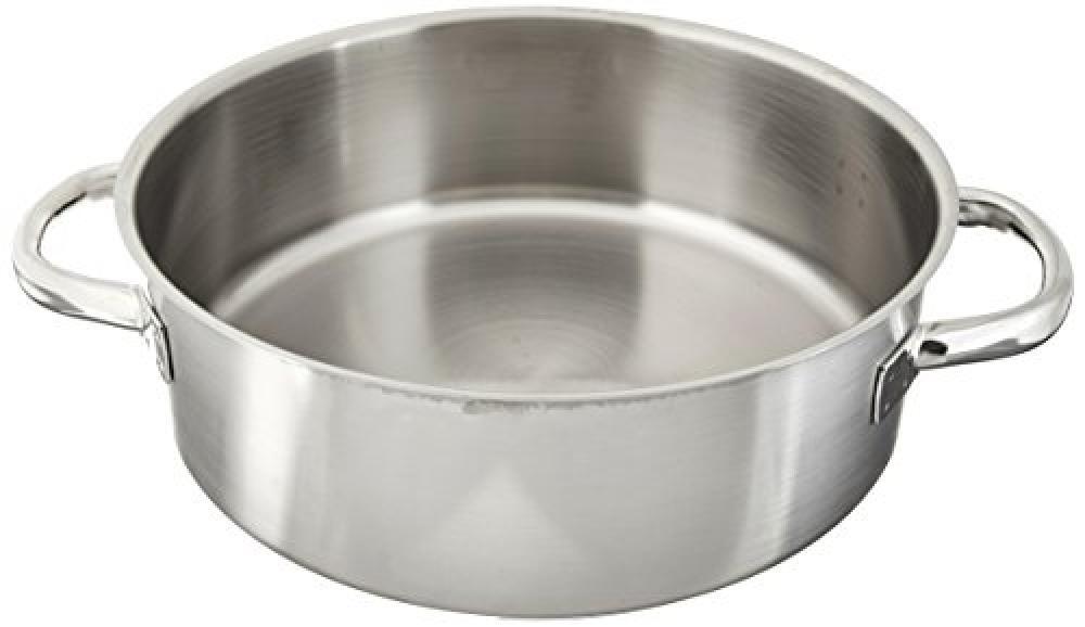 (TG. Diametro 32 cm) PADERNO 11009-32 Casseruola Bassa, Due Maniglie, in Acciaio