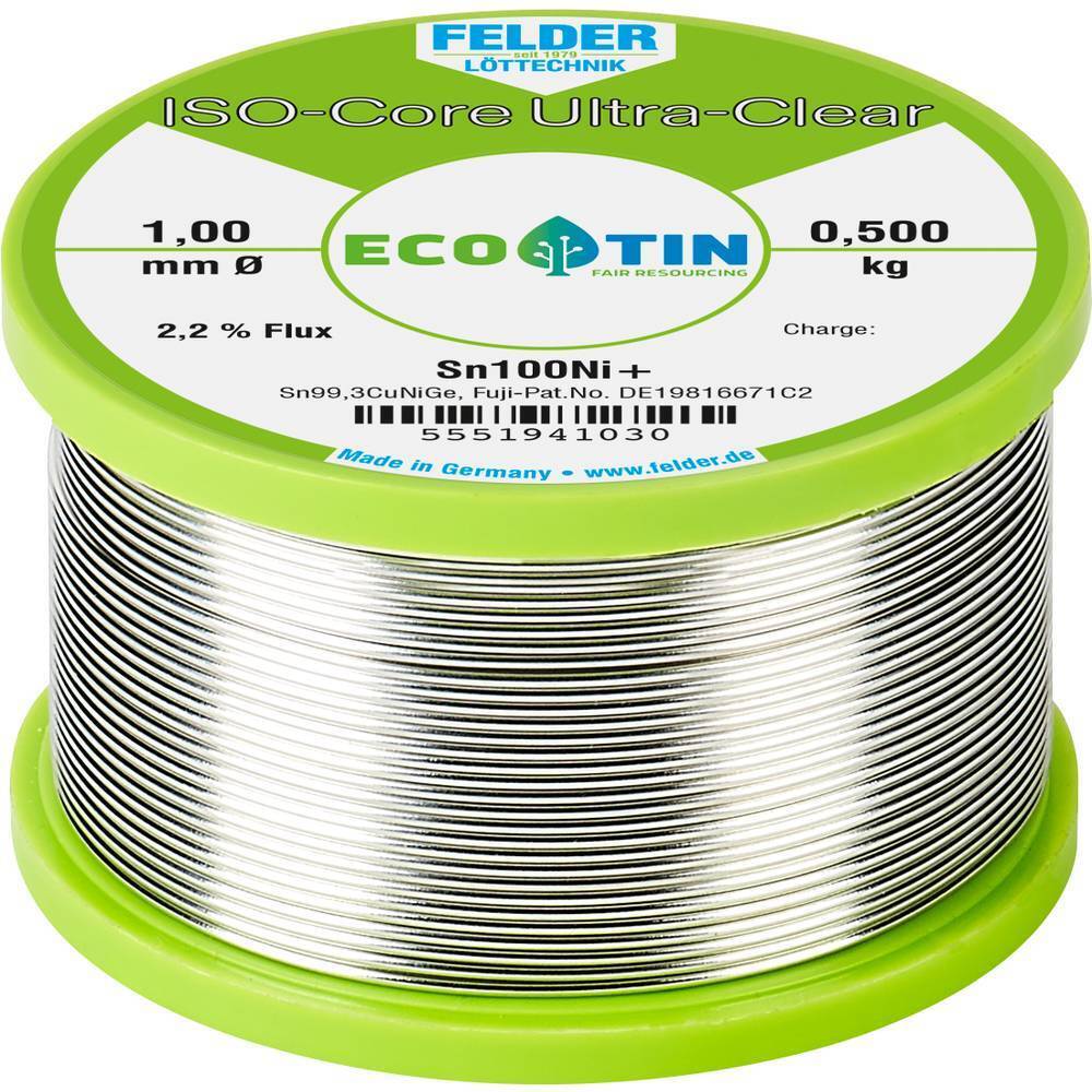 Felder ISO-Core Ultra-Clear Sn100Ni+ Stagno senza piombo Bobina